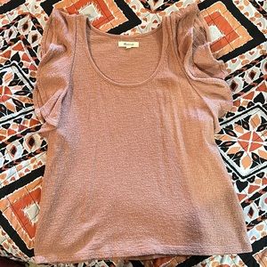 Madewell 100% cotton mauve top size m